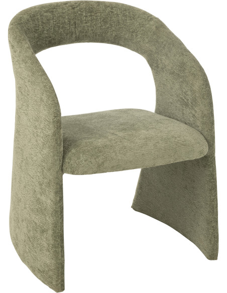 Fauteuil de table moderne en Tissu Vert Anise - 1