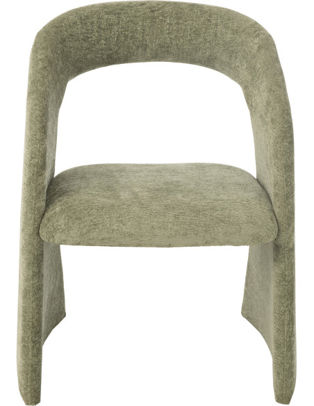 Fauteuil de table moderne en Tissu Vert Anise - 3