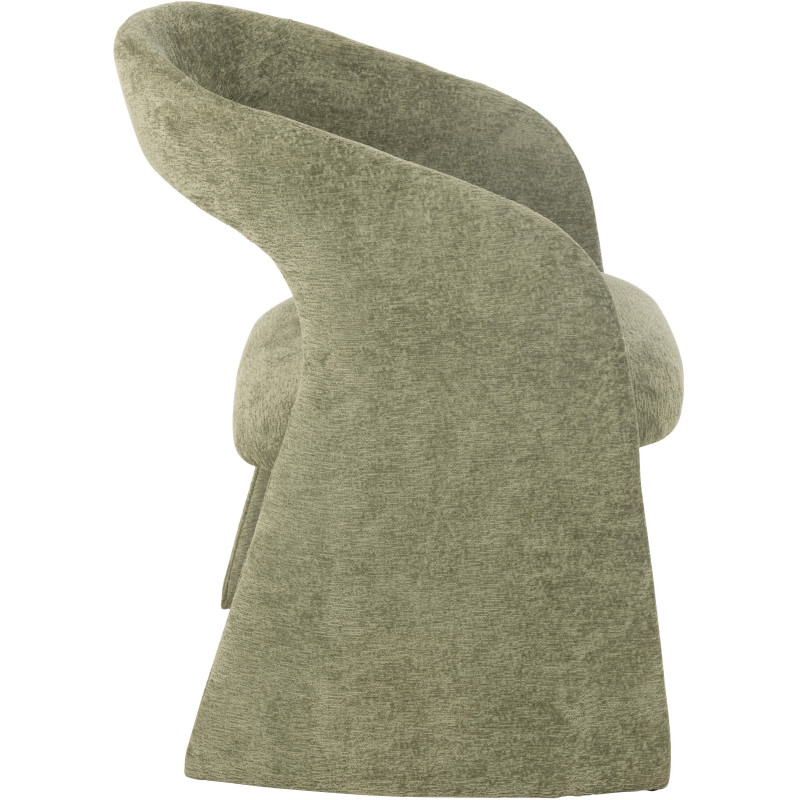 Fauteuil de table moderne en Tissu Vert Anise - 4