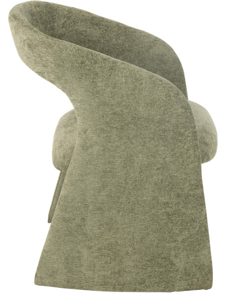 Fauteuil de table moderne en Tissu Vert Anise - 4