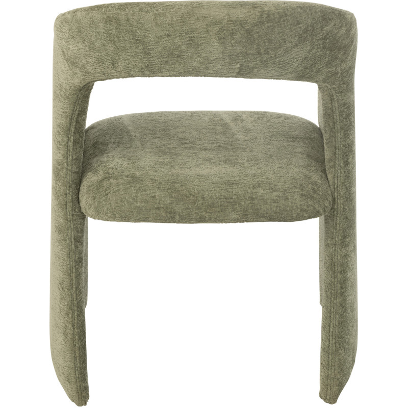 Fauteuil de table moderne en Tissu Vert Anise - 5