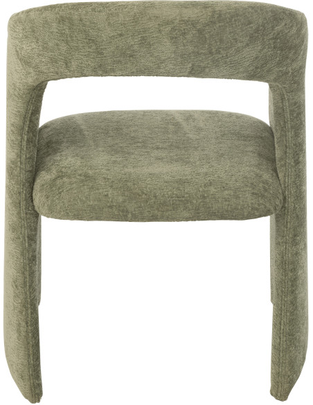 Fauteuil de table moderne en Tissu Vert Anise - 5