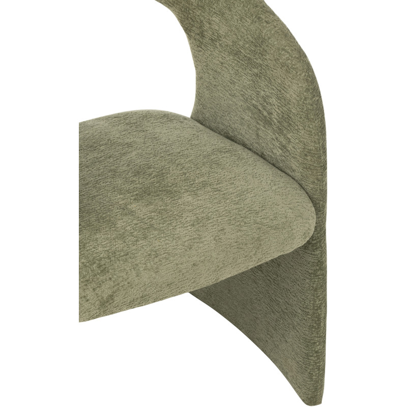 Fauteuil de table moderne en Tissu Vert Anise - 7