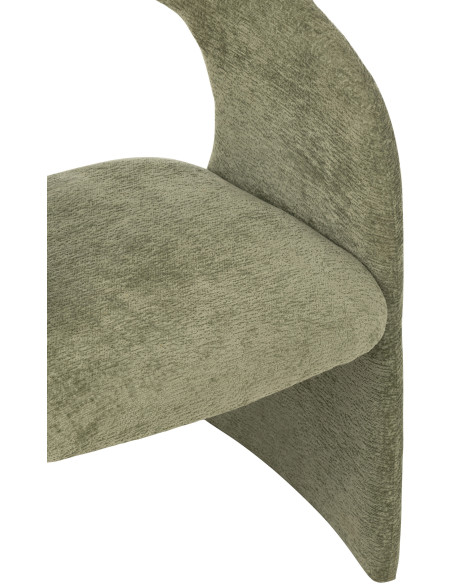 Fauteuil de table moderne en Tissu Vert Anise - 7