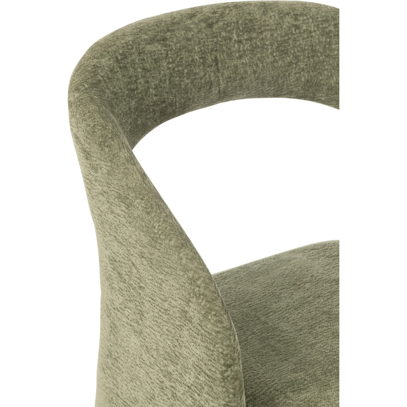 Fauteuil de table moderne en Tissu Vert Anise - 8