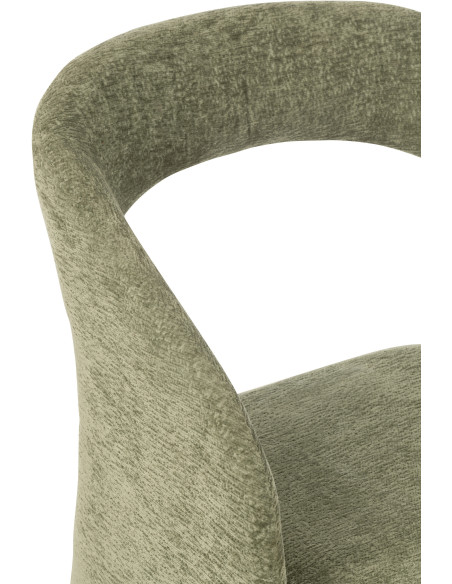 Fauteuil de table moderne en Tissu Vert Anise - 8