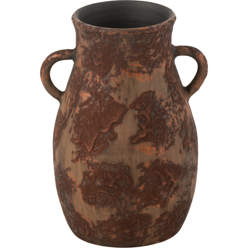 Vase vintage Amphore Hauteur 30 cm en Terre cuite Marron Rouille Nyara - 1