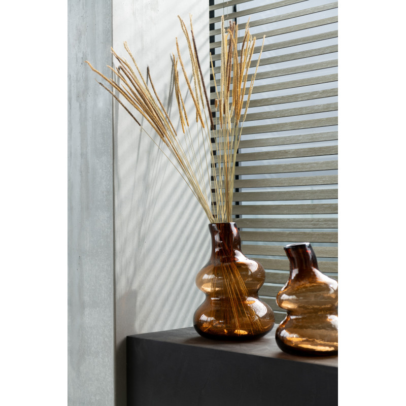 Vase original Bouteille Hauteur 27 cm en Verre Ambre Kevan - 2