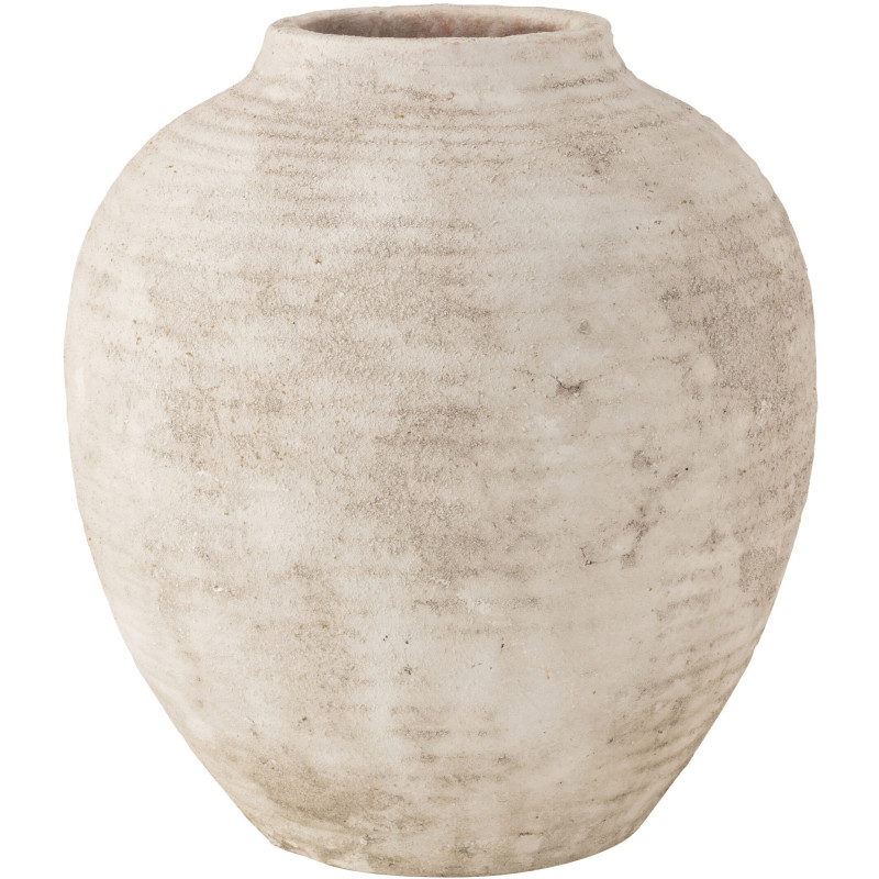 Vase moderne Jarre XL Hauteur 50 cm en Terre cuite Beige Agora - 1