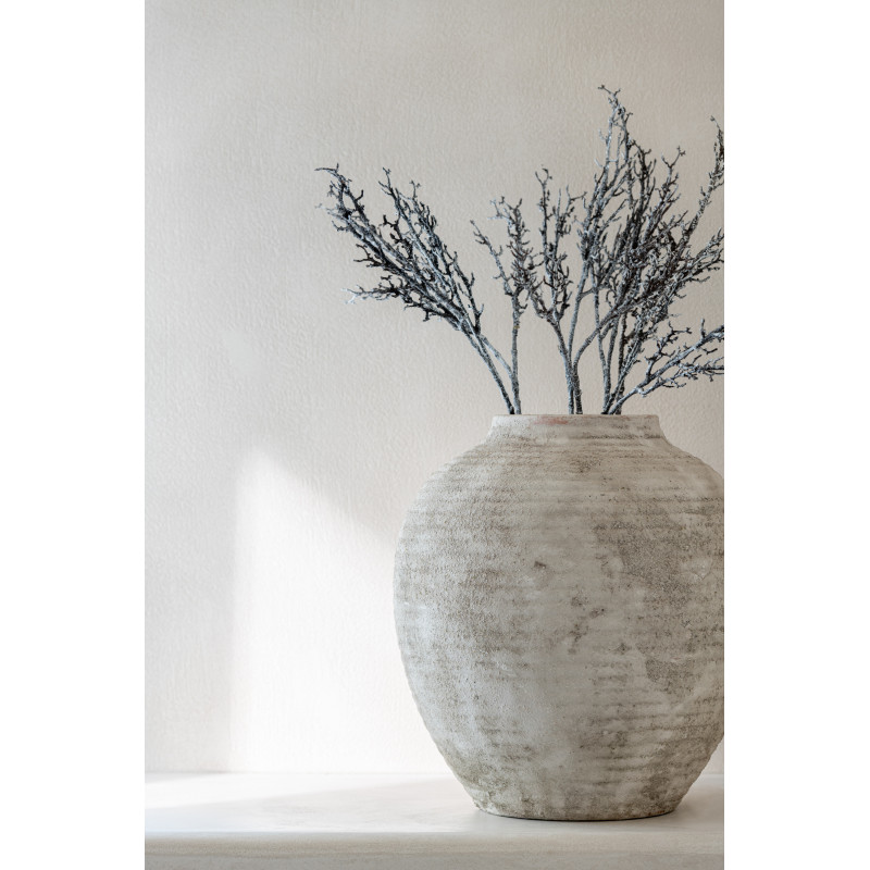 Vase moderne Jarre XL Hauteur 50 cm en Terre cuite Beige Agora - 2
