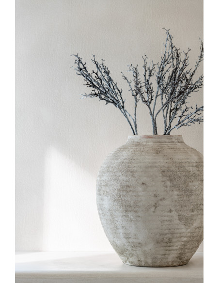 Vase moderne Jarre XL Hauteur 50 cm en Terre cuite Beige Agora - 2