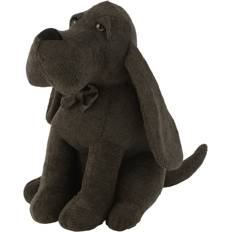 Cale porte original Chien Hauteur 31 cm en Tissu Gris foncé Bouclette Petsy - 1