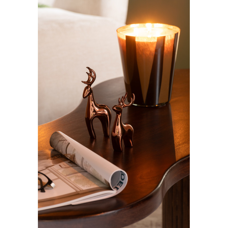 Statuettes modernes Rennes Hauteur 16 cm en Résine Cuivré Electro (Lot de 3) - 2