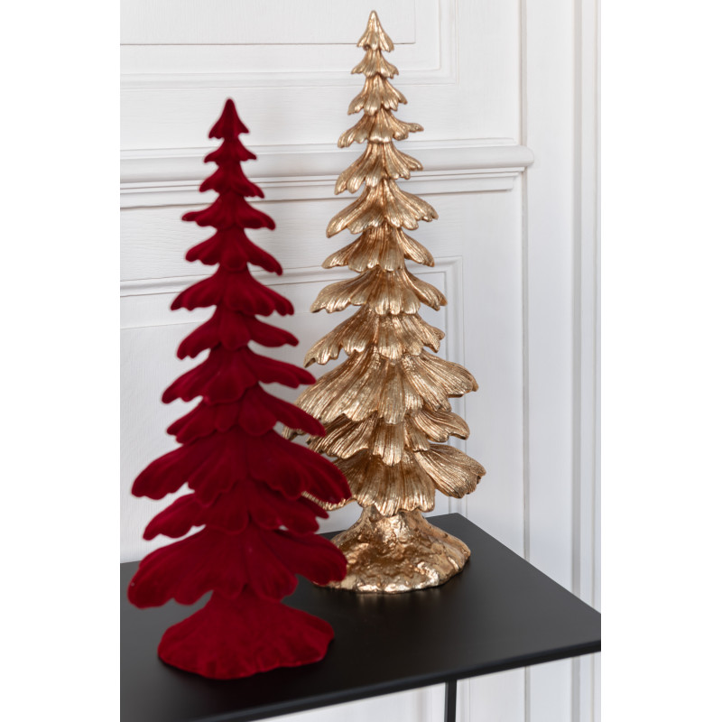 Sapin de Noël original XL Hauteur 51 cm en Résine Doré Ayara - 2