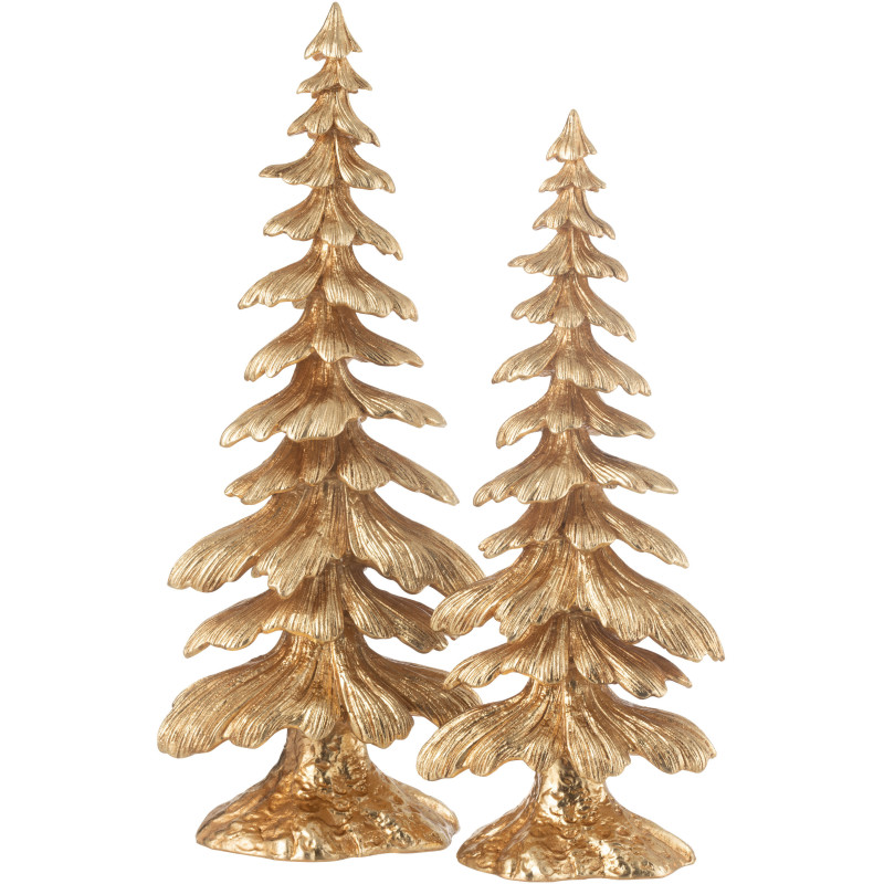 Sapin de Noël original XL Hauteur 51 cm en Résine Doré Ayara - 3