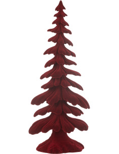 Sapin de Noël original XL Hauteur 51 cm en Résine Rouge Effet velours Ayara - 1