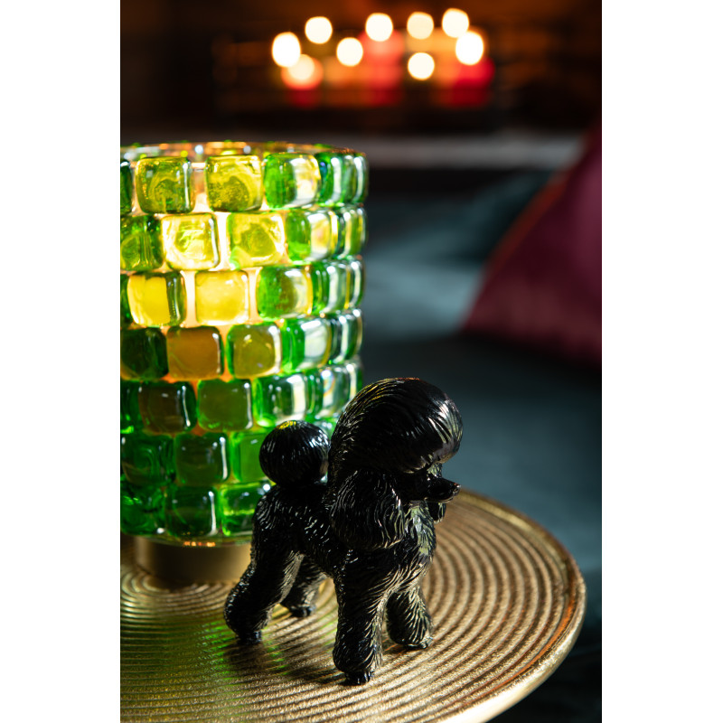 Statuettes déco Caniches Hauteur 12 cm en Résine Noir Doré Blanc Poddle (Lot de 3) - 2