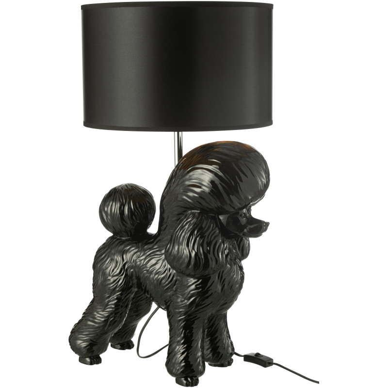 Lampe à poser originale Caniche Hauteur 74,5 cm en Résine Noir Poddle - 2