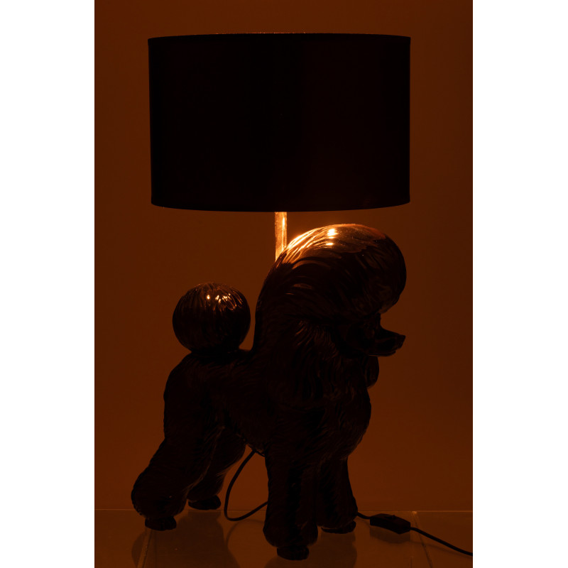 Lampe à poser originale Caniche Hauteur 74,5 cm en Résine Noir Poddle - 3