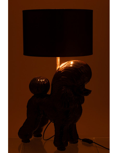 Lampe à poser originale Caniche Hauteur 74,5 cm en Résine Noir Poddle - 3