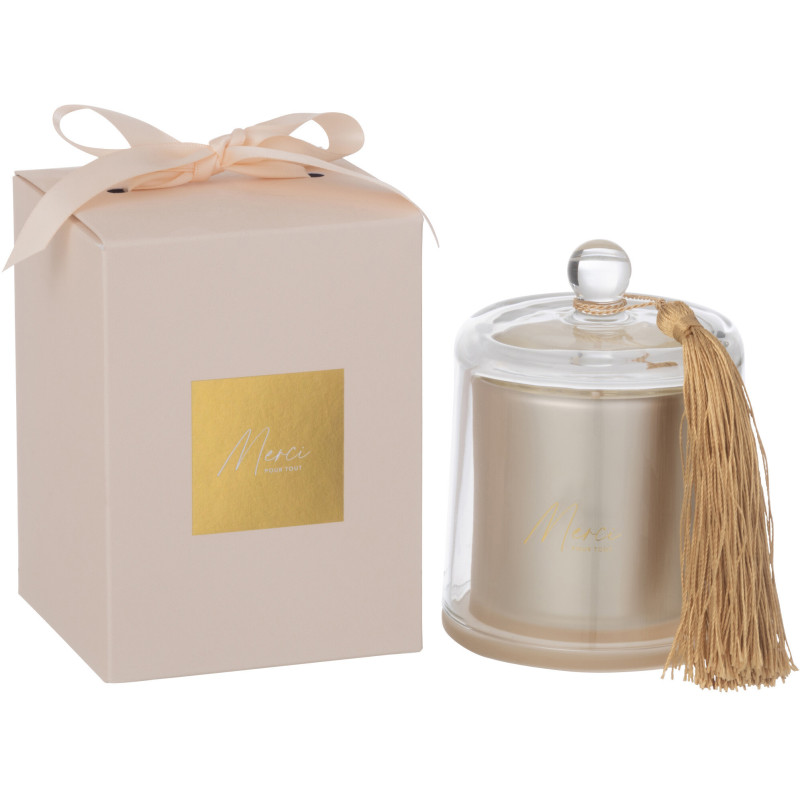 Bougie parfumée sous cloche Merci Senteur Florale Fleur de Sureau 30H Essencia - 1