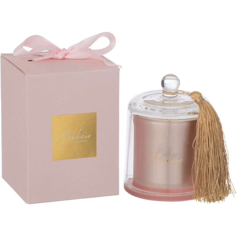 Bougie parfumée sous cloche Bonheur Senteur Florale Thé Ambré Saphir 30H Essencia - 1