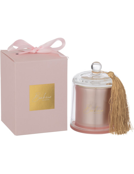 Bougie parfumée sous cloche Bonheur Senteur Florale Thé Ambré Saphir 30H Essencia - 1