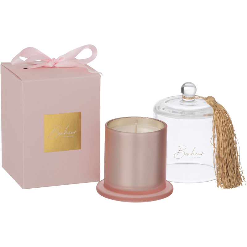 Bougie parfumée sous cloche Bonheur Senteur Florale Thé Ambré Saphir 30H Essencia - 2