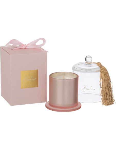 Bougie parfumée sous cloche Bonheur Senteur Florale Thé Ambré Saphir 30H Essencia - 2