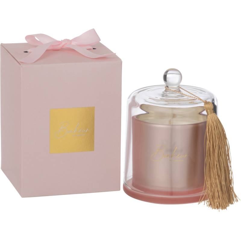 Bougie parfumée sous cloche Bonheur Senteur Florale Thé Ambré Saphir 45H Essencia - 1