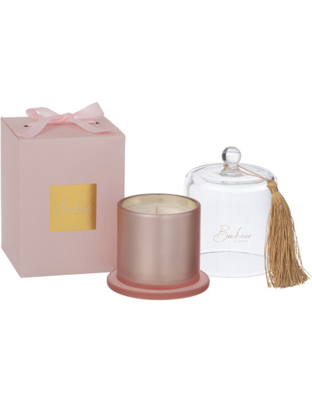 Bougie parfumée sous cloche Bonheur Senteur Florale Thé Ambré Saphir 45H Essencia - 2