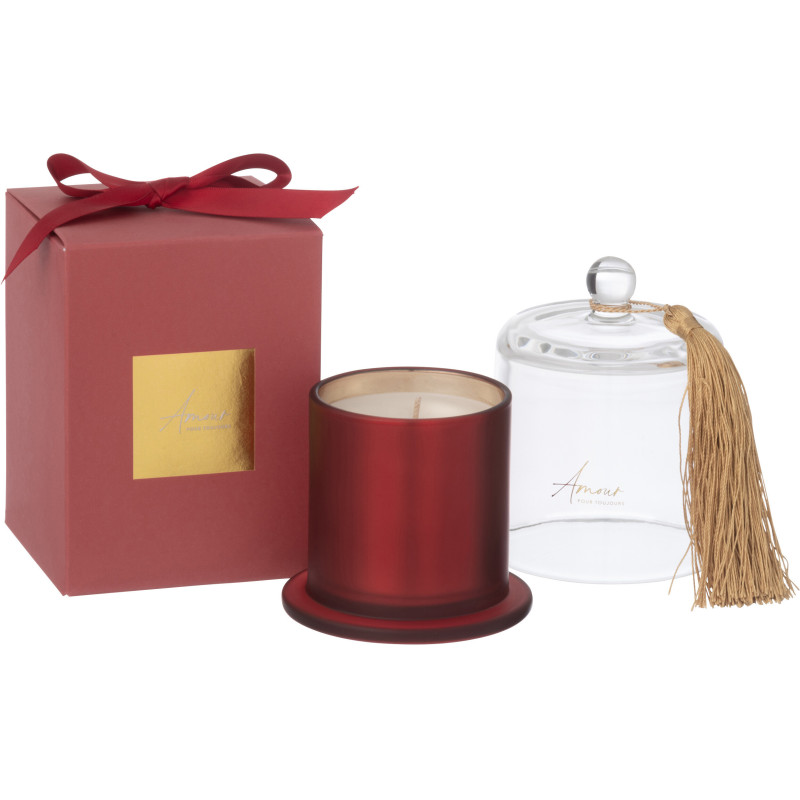 Bougie parfumée sous cloche Amour Senteur Florale Mimosa & Rose 30H Essencia - 2