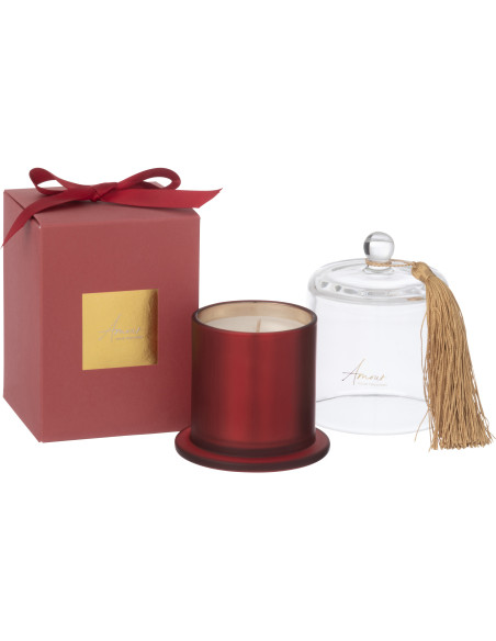 Bougie parfumée sous cloche Amour Senteur Florale Mimosa & Rose 30H Essencia - 2