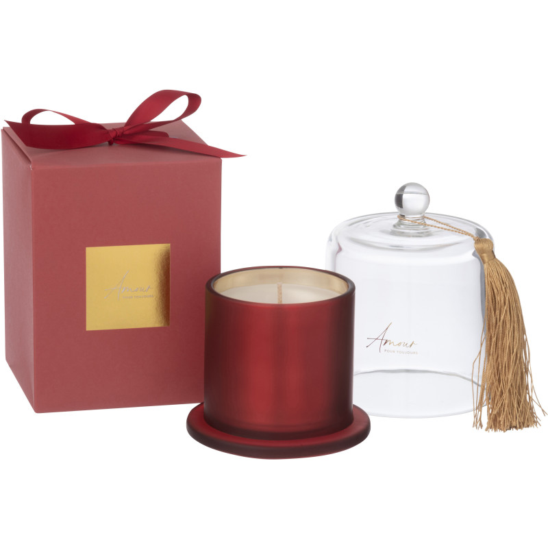 Bougie parfumée sous cloche Amour Senteur Florale Mimosa & Rose 45H Essencia - 2