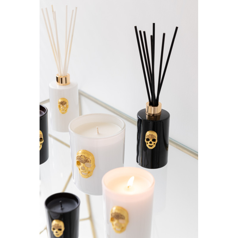 Bougie parfumée Crâne Senteur Florale Fleur blanche & Tonka 65H Nuit - 2