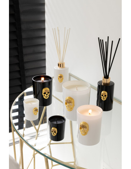 Bougie parfumée Crâne Senteur Florale Fleur blanche & Tonka 65H Nuit - 3