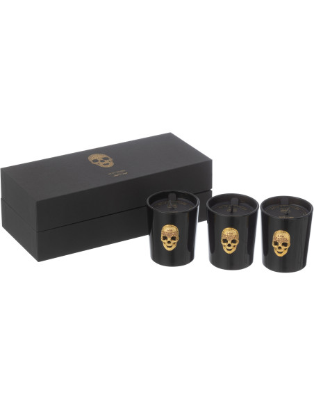 Bougie parfumée Crâne Senteur Orientale Palais Mystérieux 16H Nuit (Lot de 3) - 1