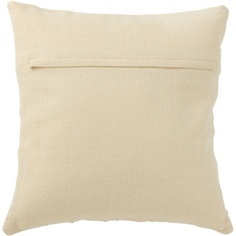 Coussin Carré Flotis 45x45 en Polyester Blanc Motif fleur - 2