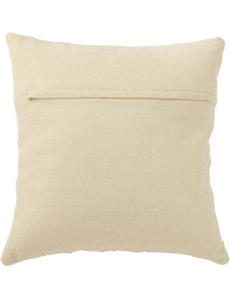 Coussin Carré Flotis 45x45 en Polyester Blanc Motif fleur - 2