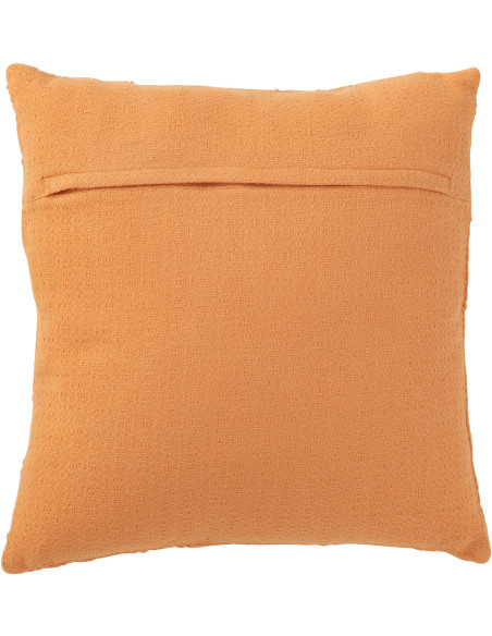 Coussin Carré Flotis 45x45 en Polyester Corail Motif fleur - 3
