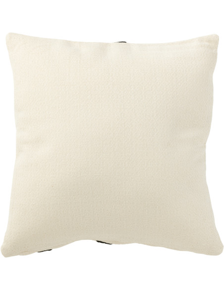 Coussin Carré Azarius 45x45 en Polyester Blanc Noir Motif lignes - 3