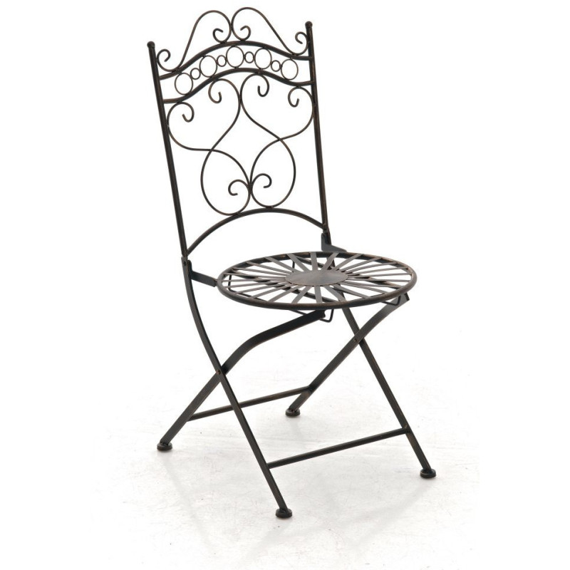 Chaise de jardin Pliante Victoria en Métal Bronze - 1