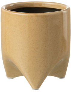 Cache-pot sur pied en Céramique Beige Hélia Diamètre 12 cm - 1