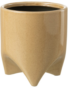 Cache-pot sur pied en Céramique Beige Hélia Diamètre 15 cm - 1