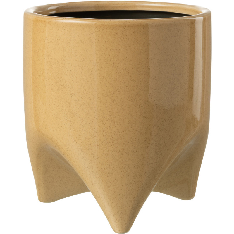 Cache-pot sur pied en Céramique Beige Hélia Diamètre 18 cm - 1