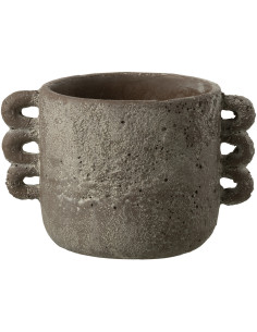 Cache-pot en Céramique Marron Célia Diamètre 15 cm - 1