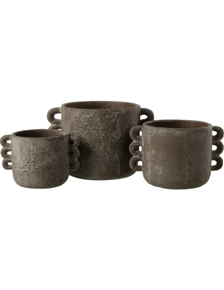 Cache-pot en Céramique Marron Célia Diamètre 22 cm - 2