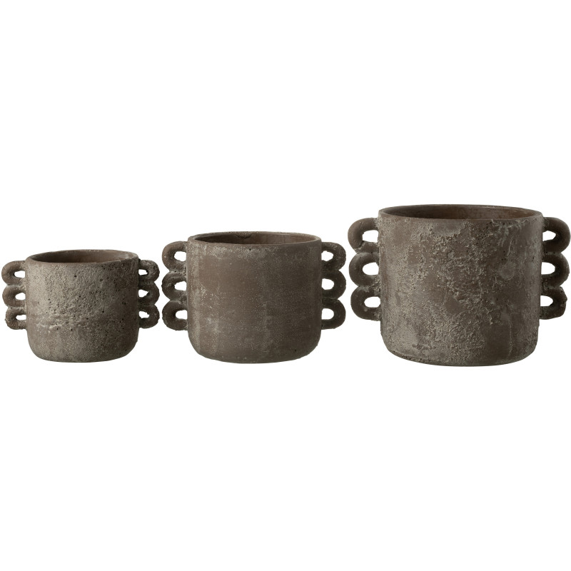 Cache-pot en Céramique Marron Célia Diamètre 22 cm - 3