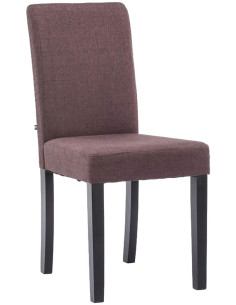 Chaise Melinda en Polyester Chocolat Bois Noir - 1