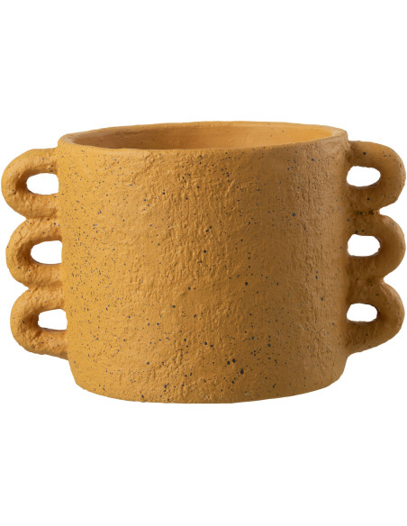 Cache-pot en Céramique Ocre Zénia Diamètre 23 cm - 1